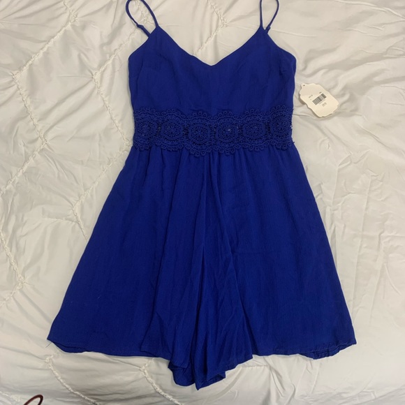 Altar’d State Blue Romper - Picture 1 of 4